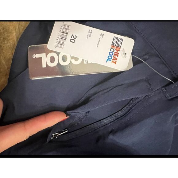 32 Degrees Cool Women Size 20 Hero Navy Blue Pants Side Elastic Zipper Pockets - Picture 5 of 12